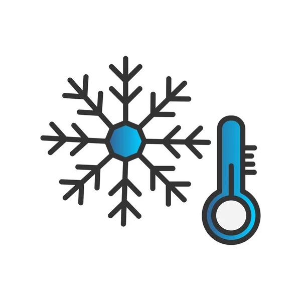 Hőmérséklet Töltött Gradient Vector Icon Desig — Stock Vector