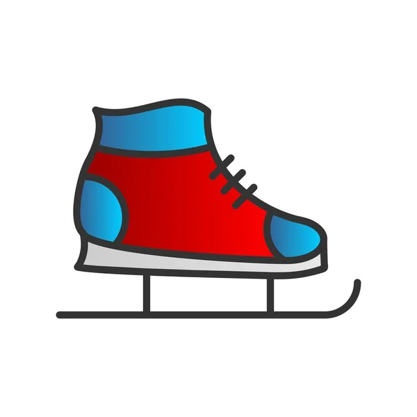 Schlittschuhe Gefüllt Gradient Vector Icon Desig — Stockvektor