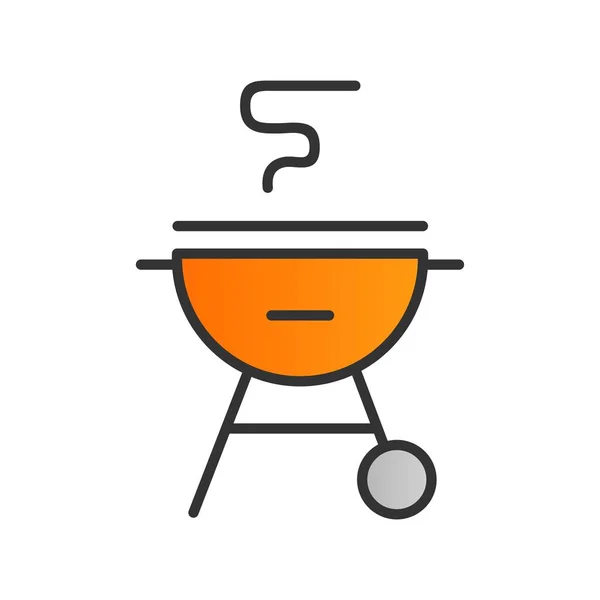 Barbacoa Relleno Gradiente Vector Icono Desig — Vector de stock