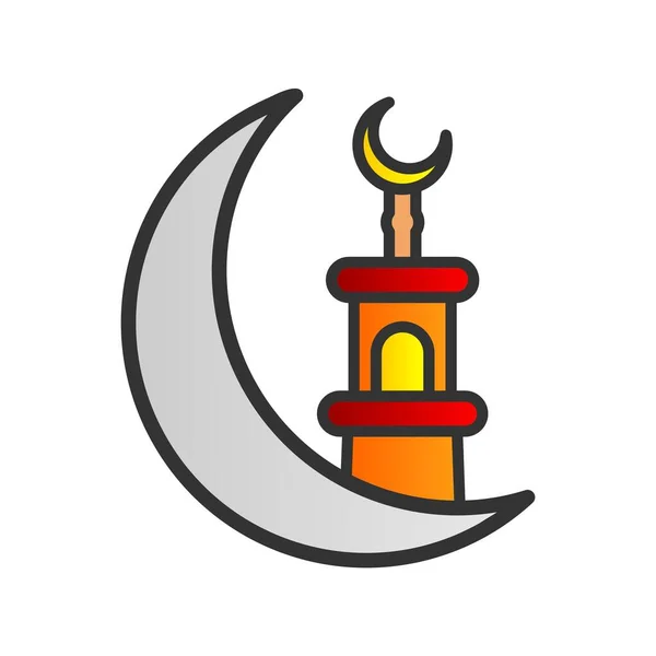 清真寺充填梯度矢量Icon设计 — 图库矢量图片
