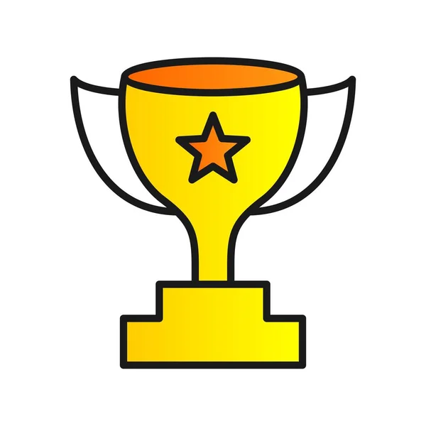 Award Filled Gradient Vector Icon Desig — Stock Vector