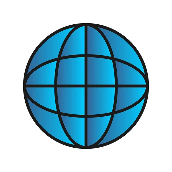 Globe Γεμισμένο Gradient Vector Icon Desig — Διανυσματικό Αρχείο