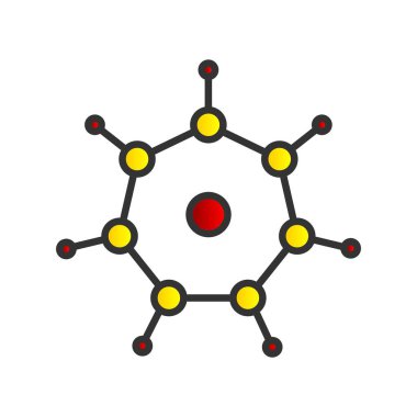 Moleküler Doldurulmuş Gradyan Vektör Simgesi Tasarımı