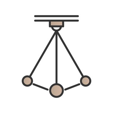 Sarkaç Doldurulmuş Gradyan Vektör Simgesi Tasarımı