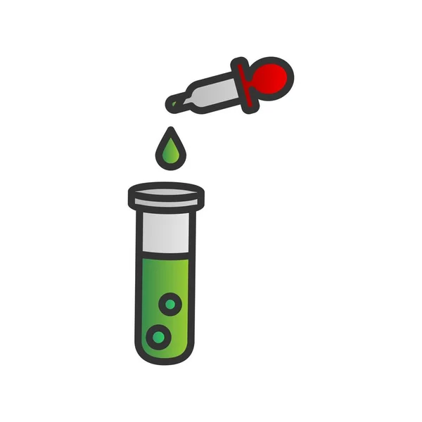 Icône Vectorielle Dégradé Rempli Fiole Desig — Image vectorielle