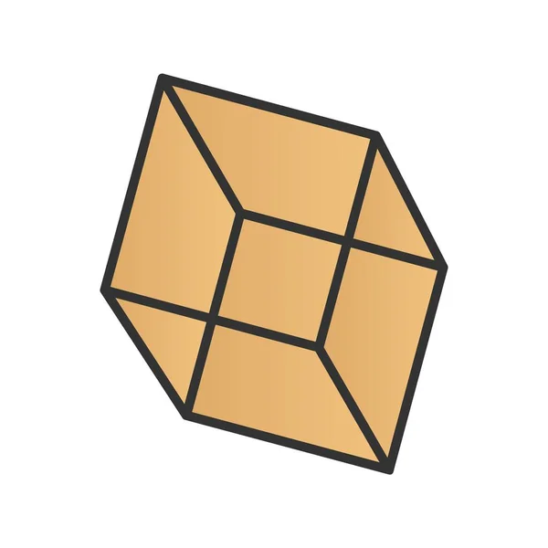 Куб Наполненный Гравийной Иконой — стоковый вектор