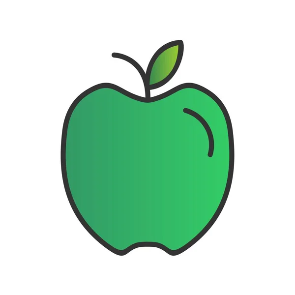 Icona Vettoriale Gradiente Riempita Apple Desig — Vettoriale Stock