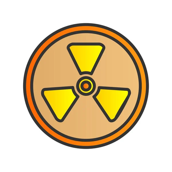 Radiation Filled Gradient Vector Icon Desig — Stock Vector