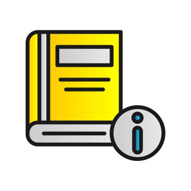 Gradyan Vektör Simgesi Tasarımı Doldurulmuş Kitap