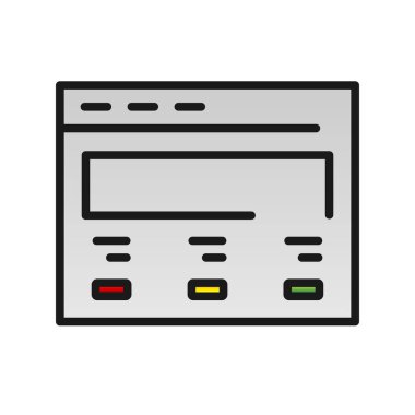 Gradyan Vektör Simgesi Tasarımı Doldurulmuş Web Sitesi