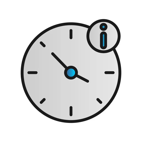 Horloge Rempli Gradient Vectoriel Icône Desig — Image vectorielle