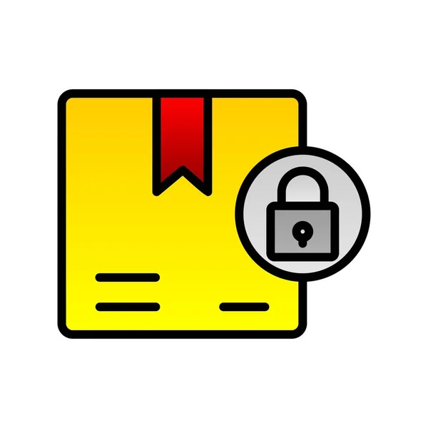 Lock Filled Gradient Vector Icon Desig — Stock Vector
