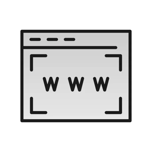 Web Search Projeto Ícone Vetor Gradiente Preenchido — Vetor de Stock