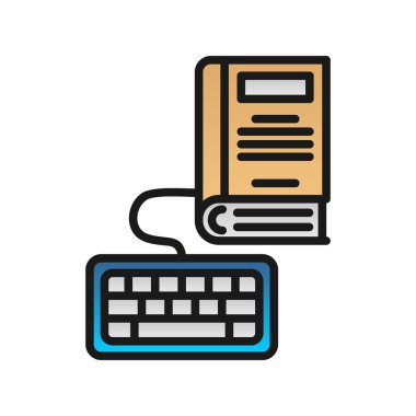 Klavye Doldurulmuş Gradyan Vektör Simgesi Tasarımı