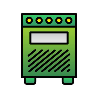 Yükseltici Doldurulmuş Gradyan Vektör Simgesi Tasarımı