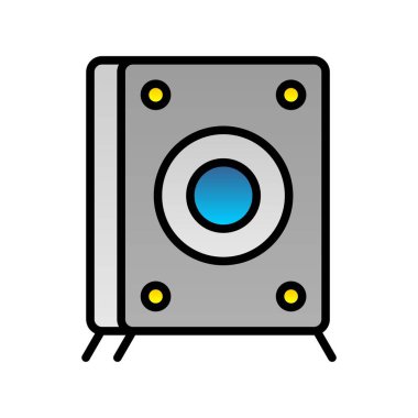  Hoparlör Gradyan Vektör Simgesi Tasarımı