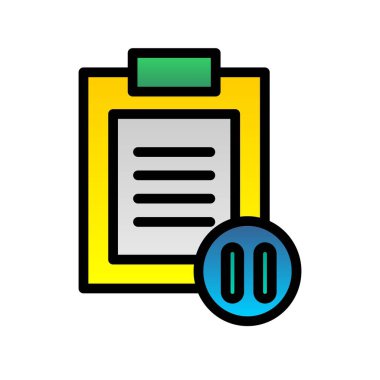 Doldurulmuş Gradyan Vektör Simgesi Tasarımı Duraklat