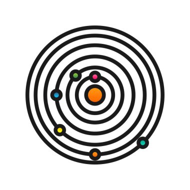  Galaksi Doldurulmuş Gradyan Vektör Simgesi Tasarımı