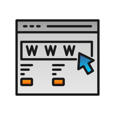 Gradyan Vektör Simgesi Tasarımı Doldurulmuş Web Sitesi