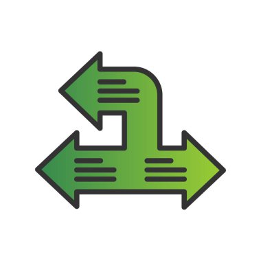  Oklu Gradyan Vektör Simgesi Tasarımı