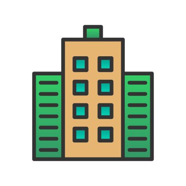 İçi Dolu Gradyan Vektör Simgesi Tasarımı