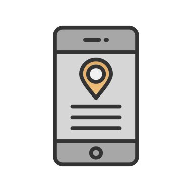 Konum Gradyan Vektör Simgesi Tasarımı