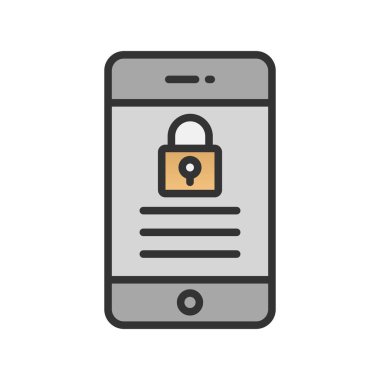 Doldurulmuş Gradyan Vektör Simgesi Tasarımını Kilitle