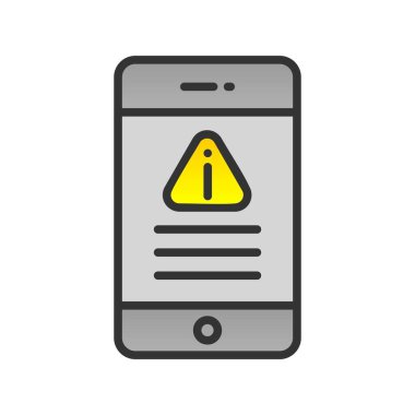 Uyarı Doldurulmuş Gradyan Vektör Simgesi Tasarımı