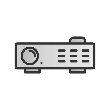 Projektör Gradyan Vektör Simgesi Tasarımı