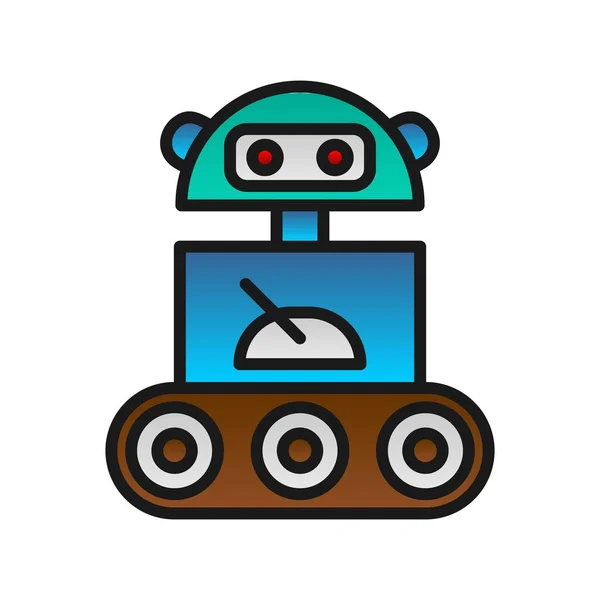Icona Vettoriale Gradiente Riempita Robot Desig — Vettoriale Stock