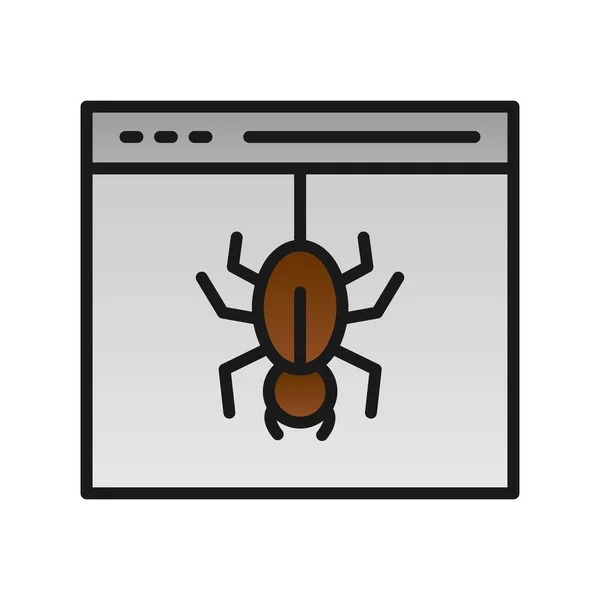 Vector Gradiente Lleno Malware Icon Desig — Vector de stock