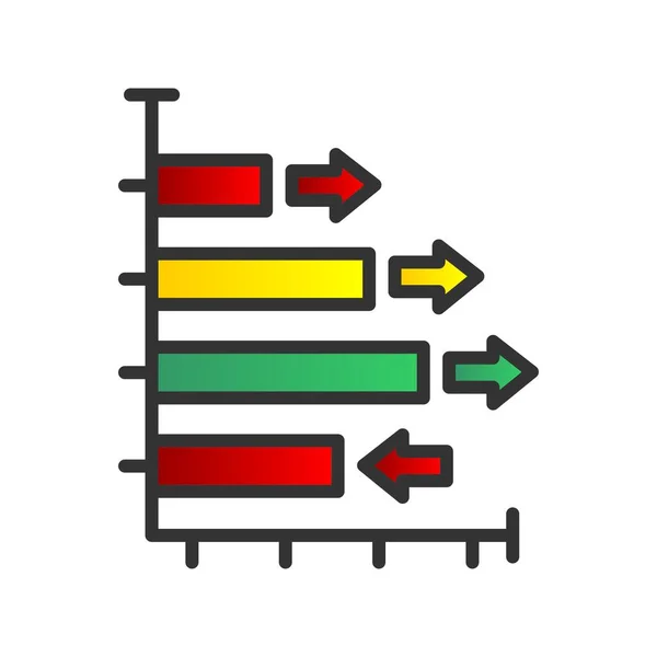 Bar Fylld Gradient Vector Icon Desig — Stock vektor