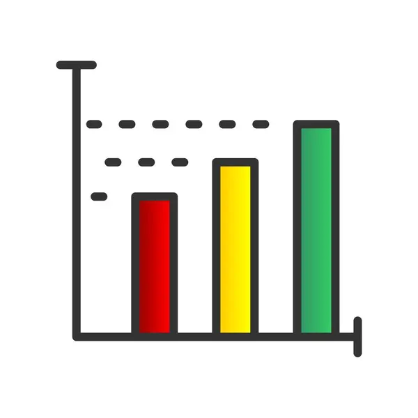 Graphe Icône Vectorielle Remplie Gradient Desig — Image vectorielle