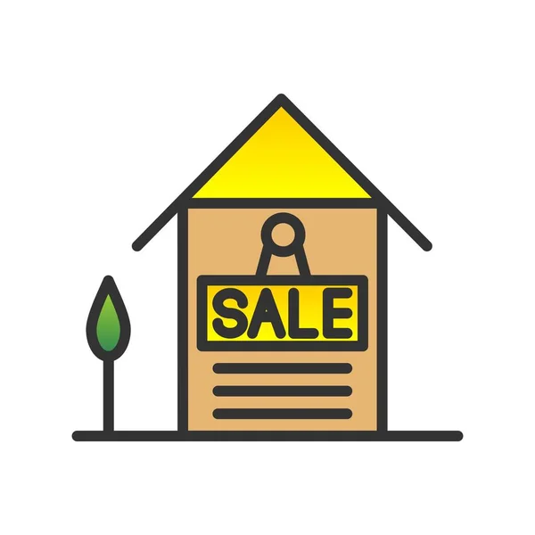Home Verkauf Gefüllter Gradientenvektor Icon Desig — Stockvektor