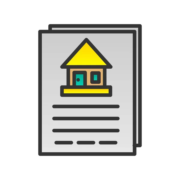 Home Document Filled Gradient Vector Icon Desig — Stockový vektor