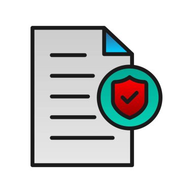  Koruma Doldurulmuş Gradyan Vektör Simgesi Tasarımı