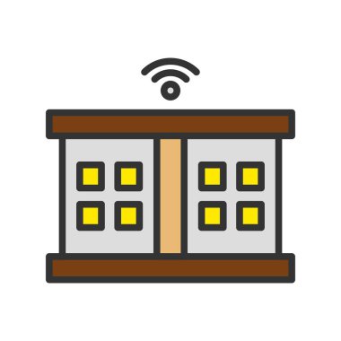 Kapı Doldurulmuş Gradyan Vektör Simgesi Tasarımı