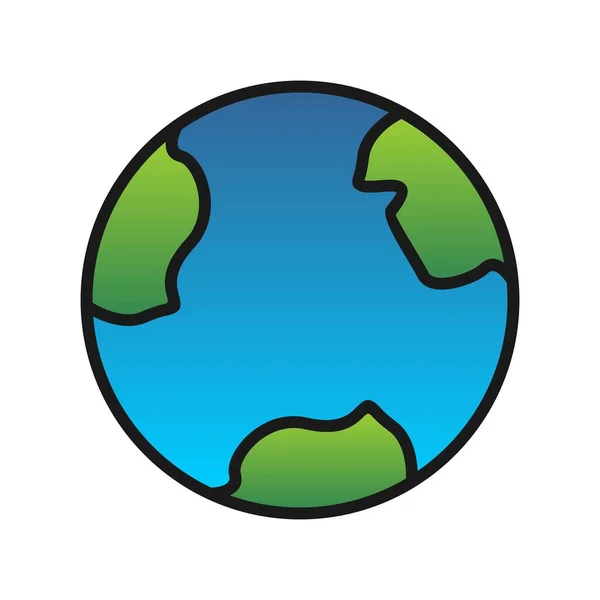 Planet Gefüllt Gradient Vector Icon Desig — Stockvektor