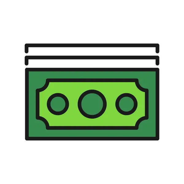 Money Filled Gradient Vector Icon Desig — Stock Vector