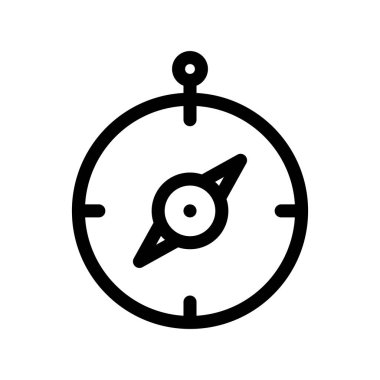 Pusula Ana Hattı Vektör Simgesi Tasarımı