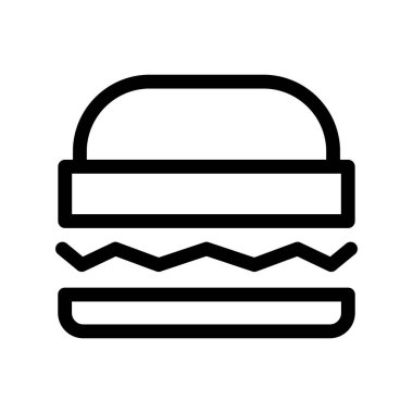  Burger Ana Hattı Vektör Simgesi Tasarımı