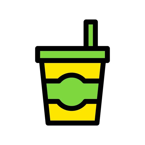 Caffeine Line Filled Vector Icon Desig — Stockový vektor