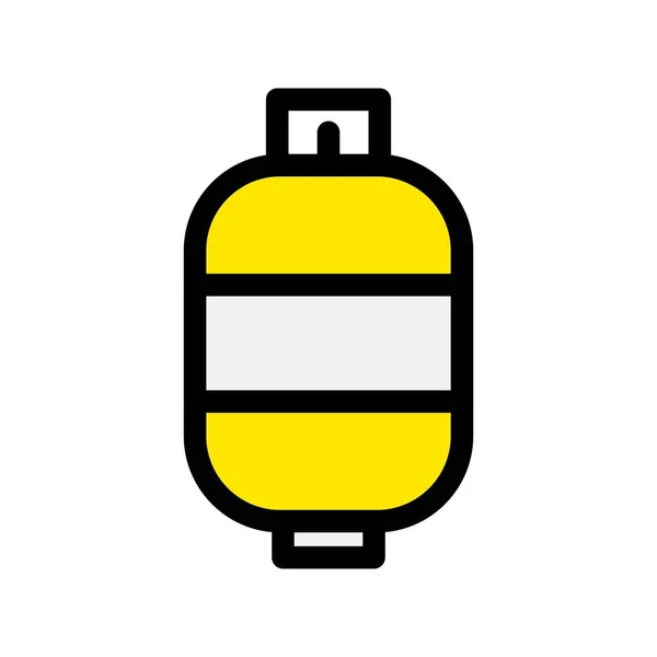 Cylinder Line Filled Vector Icon Desig — Stock Vector