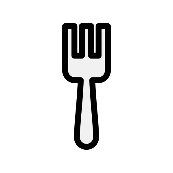 Fork Line Filled Vector Icon Desig — Stock Vector