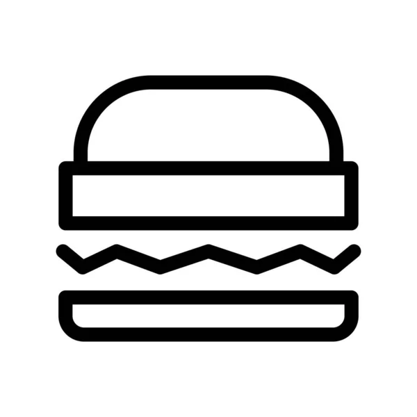 Burger Outline Icona Vettoriale Desig — Vettoriale Stock