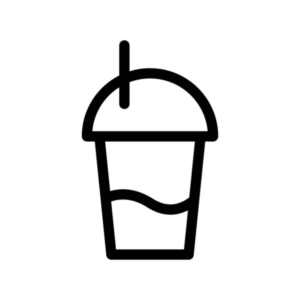 Milkshake Outline Vector Icon Desig — Vector de stock