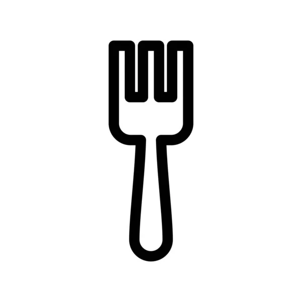 Fork Outline Vector Icon Desig — Stock Vector