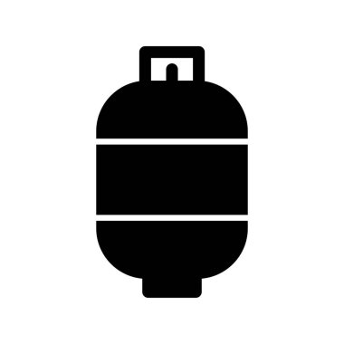 Silindir Glyph Vektör Simgesi Tasarımı