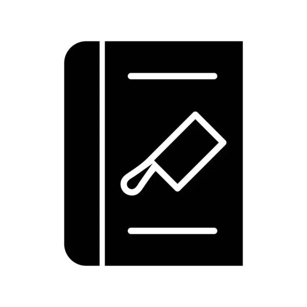 Kochbuch Glyph Vector Icon Desig — Stockvektor