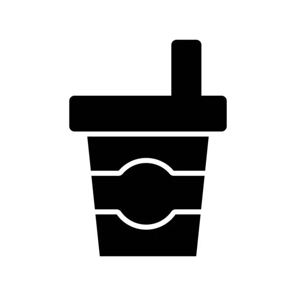 Koffein Glyph Vector Icon Desig — Stockvektor